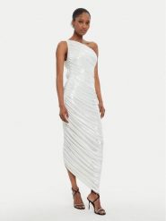 NORMA KAMALI Sukienka koktajlowa ST2243LMD07967 Écru Slim Fit. Sukienki damskie Norma Kamali, s, bez wzorów, z syntetyku, wizytowe, bez kołnierzyka, bez ramiączek. Za 939.99 zł.