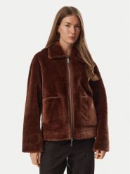 Marella Futro 2623456045 Brązowy Regular Fit. Brązowe płaszcze damskie Marella, bez wzorów, z futra, bez kaptura. Za 1,579.00 zł.