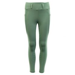 Legginsy jeździeckie dla dziewczynek BR Equitation full grip Mini. Zielone legginsy dla dziewczynek BR, bez wzorów. Za 198.00 zł.
