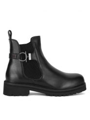 U.S. Polo Assn. Botki HELENA001W/DLE1 Czarny. Czarne botki damskie U.S. Polo Assn., ze skóry, bez obcasa, na płaskiej podeszwie, bez zapięcia. Za 379.99 zł.
