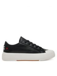 LOVE MOSCHINO Trampki JA15012G1MIA0000 Czarny. Czarne trampki i tenisówki damskie Love Moschino, bez wzorów, ze skóry, bez zapięcia. Za 469.99 zł.