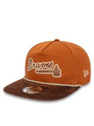 New Era Czapka z daszkiem Cord Golfer Braves 60435053 Brązowy. Brązowe rękawiczki męskie New Era, bez wzorów, z materiału. Za 219.99 zł.