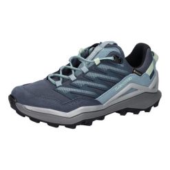 Półbuty LOWA MADDOX PRO GTX LO Ws. Niebieskie półbuty damskie Lowa, bez wzorów, z gore-texu, sportowe, bez obcasa, bez zapięcia. Za 825.80 zł.