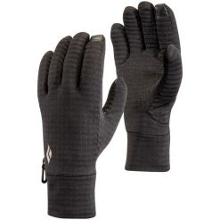 BLACK DIAMOND Rękawice polarowe LIGHTWEIGHT GRIDTECH black-XL. Czarne rękawiczki męskie Black Diamond, bez wzorów, z polaru, sportowe. Za 104.99 zł.