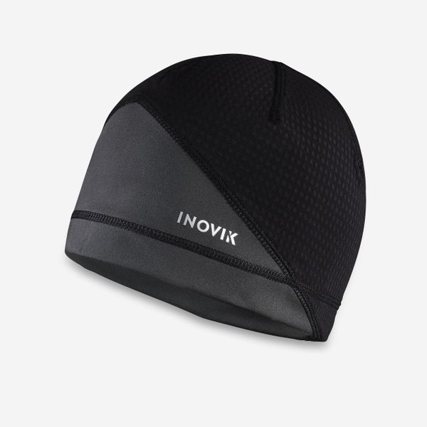 Czapka narciarska XC S 900 dorośli. Czarne czapki i kapelusze męskie INOVIK, bez wzorów, z elastanu. Za 49.99 zł.