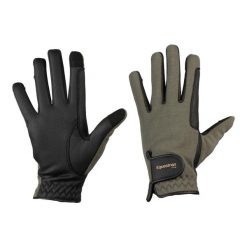 Rękawice jeździeckie Horka. Brązowe rękawiczki dziecięce Horka, bez wzorów. Za 238.00 zł.