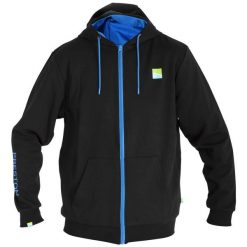 Bluza Męska Wędkarska Rozpinana Z Nadrukiem Preston Pro Zip Hoodie. Czarne bluzy męskie PRESTON INNOVATIONS, l, bez wzorów, z kapturem. Za 219.99 zł.