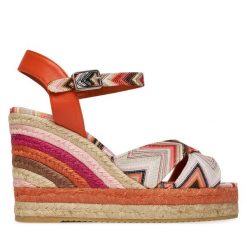 Espadryle M Missoni. Brązowe sandały damskie M Missoni, bez wzorów, bez obcasa, bez zapięcia. Za 1,579.00 zł.