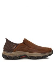 Skechers Półbuty 204810 CDB Brązowy. Brązowe półbuty na co dzień męskie Skechers, ze skóry, bez zapięcia. Za 339.99 zł.