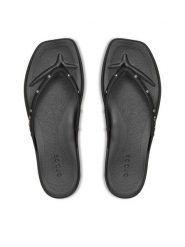 Crocs Japonki Miami Studded Flip 211471 Czarny. Czarne klapki damskie Crocs, bez wzorów, z tworzywa sztucznego, bez obcasa. Za 179.99 zł.