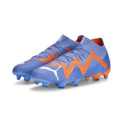Buty piłkarskie Puma Future Ultimate FG/AG - Supercharge. Białe buty sportowe męskie Puma, z materiału, bez zapięcia, do piłki nożnej. Za 399.99 zł.