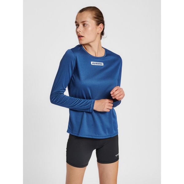 Damski jersey z długim rękawem Hummel Te Tola. Niebieskie koszulki sportowe damskie Hummel, xs, bez wzorów, z jersey, sportowe, bez kołnierzyka. Za 117.50 zł.