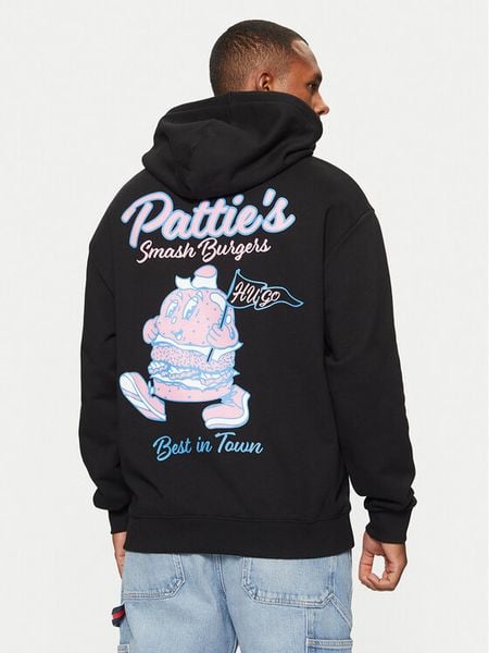 HUGO Bluza Namiko 50532264 Czarny Regular Fit. Czarne bluzy męskie Hugo, m, bez wzorów, z bawełny, bez kaptura. Za 279.99 zł.