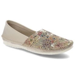 Beżowe Baleriny W Kwiaty Maciejka Wygodne Obuwie Damskie. Brązowe baleriny damskie Maciejka, bez wzorów, z tkaniny, eleganckie, bez obcasa, bez zapięcia. Za 215.90 zł.
