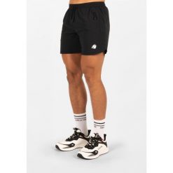 Colton Szorty - Czarny. Czarne krótkie spodenki sportowe męskie GORILLA WEAR, bez wzorów, na fitness i siłownię. Za 168.00 zł.