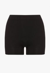 Czarne Majtki Modelujące w Stylu Spodenek Batiara. Czarne bielizna wyszczuplająca Born2be, z jeansu. Za 34.99 zł.