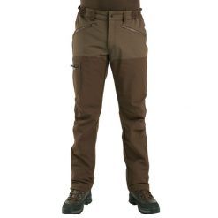 Spodnie outdoor Solognac 500 wzmocnione. Brązowe spodnie sportowe męskie SOLOGNAC, xl, bez wzorów, z elastanu, outdoorowe. Za 199.99 zł.
