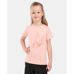 Dziewczęca koszulka bawełniana Kilpi MALGA-JG. Brązowe t-shirty i topy dla dziewczynek Kilpi, bez wzorów, z bawełny, bez ramiączek. Za 60.57 zł.