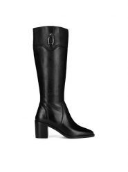 Sergio Bardi Kozaki WI34-ANDRE-01SB Czarny. Czarne kozaki damskie Sergio Bardi, ze skóry, bez obcasa, na słupku. Za 349.99 zł.