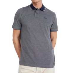 HUGO BOSS PEOXFORDNEW Niebieski. Niebieskie koszulki polo męskie Hugo Boss, m, bez wzorów, z tkaniny, bez ramiączek. Za 325.99 zł.