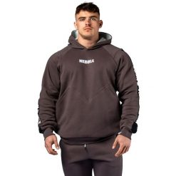 Bluza z kapturem Nebbia Hero. Szare bluzy męskie Nebbia, l, bez wzorów, z kapturem. Za 409.99 zł.