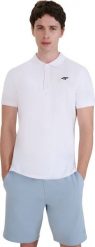 Koszulka męska polo 4F M366 biała 4FWMM00TPTSM366 10S 2XL. Białe koszulki polo męskie 4f, m, bez wzorów, bez ramiączek. Za 68.99 zł.