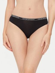 Emporio Armani Underwear Komplet 2 par fig klasycznych EW000403 AF10889 MC005 Czarny. Czarne figi damskie Emporio Armani Underwear, xl, bez wzorów, z wiskozy. Za 129.99 zł.