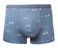 Bokserki Obcisłe, Niebieskie w Rekiny, Bawełniane, Majtki z Elastanem -ALTIES. Niebieskie bokserki męskie Alties, m, bez wzorów, z bawełny. Za 35.00 zł.