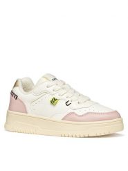 Geox Sneakersy J Lestrella Girl J56NLC 000BC C1Z8W D Biały. Białe buty sportowe dziewczęce Geox, bez wzorów, ze skóry, bez zapięcia. Za 299.99 zł.