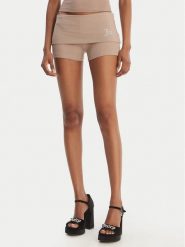 Juicy Couture Szorty sportowe Roll Down JCWHS126307 Beżowy Slim Fit. Brązowe szorty sportowe damskie Juicy Couture, xxs, bez wzorów, z bawełny, sportowe. Za 239.99 zł.