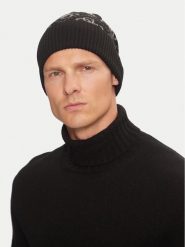 Guess Czapka AM9469 POL01 Czarny. Czarne rękawiczki męskie Guess, na zimę, z aplikacjami, z materiału. Za 199.99 zł.