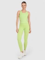 4F Legginsy treningowe szybkoschnące damskie - zielone XS. Zielone legginsy damskie 4f, l, bez wzorów, z dzianiny. Za 169.99 zł.