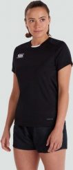 Koszulka damska Canterbury Club Dry. Czarne koszulki sportowe damskie CANTERBURY, xl, bez wzorów, z materiału, bez kołnierzyka, bez ramiączek. Za 216.50 zł.