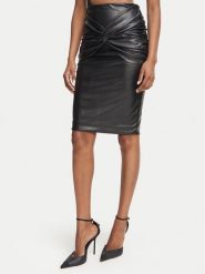 Elisabetta Franchi Spódnica z imitacji skóry GO-219-66E2-V260 Czarny Slim Fit. Czarne spódnice damskie Elisabetta Franchi, bez wzorów, ze skóry. Za 1,119.00 zł.