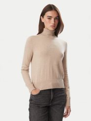 Guess Jeans Golf W6BR03 Z1246 Beżowy Regular Fit. Brązowe swetry damskie Guess Jeans, xs, z aplikacjami, z jeansu, bez kołnierzyka, bez ramiączek, bez kaptura. Za 349.99 zł.