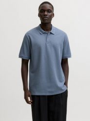 Jack & Jones koszulka polo Mężczyźni niebieski, S. Niebieskie koszulki polo męskie Jack & Jones, m, bez wzorów, eleganckie, bez ramiączek. Za 89.95 zł.