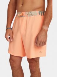 Szorty Kąpielowe Męskie O'Neill Pocket Print 16". Brązowe krótkie spodenki sportowe męskie O'Neill, m, bez wzorów, z elastanu, do pływania. Za 279.00 zł.