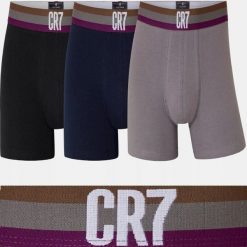 BOKSERKI MĘSKIE CRISTIANO RONALDO CR7 3-PAK XL. Bokserki męskie CR7 Cristiano Ronaldo, m, bez wzorów, z bawełny. Za 114.18 zł.