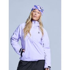 Kurtka narciarska damska - Arctic 2L ocieplana - liliowa. Fioletowe kurtki damskie POEDERBAAS, l, bez wzorów, z poliesteru, bez kaptura, narciarskie. Za 915.52 zł.