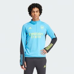 Bluza piłkarska męska Adidas Arsenal Tiro 23 Training. Niebieskie bluzy męskie Adidas, l, bez wzorów, bez kaptura. W wyprzedaży za 270.55 zł.