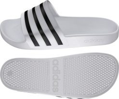 Adidas Klapki damskie Aqua białe r. 42 (F35539). Białe klapki damskie Adidas, bez wzorów, sportowe, bez obcasa. Za 106.44 zł.