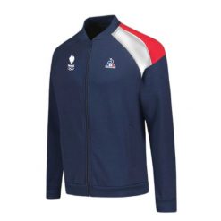 Bluza Le Coq Sportif. Niebieskie bluzy sportowe męskie le coq sportif, l, z aplikacjami, z bawełny, bez kaptura. Za 512.50 zł.