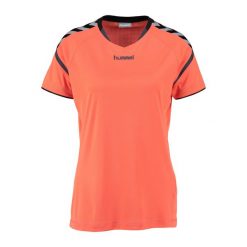 Koszulka sportowa damska T-shirtAuthentic Charge S/S Poly Jersey Woman. Brązowe koszulki sportowe damskie Hummel, l, bez wzorów, z jersey, bez kołnierzyka, bez ramiączek, na fitness i siłownię. Za 52.99 zł.