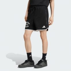 Szorty z siateczką adidas MARVEL SPIDER-MAN. Czarne krótkie spodenki sportowe męskie Adidas, xl, bez wzorów, z materiału. Za 239.00 zł.