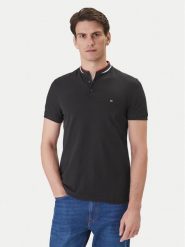 Tommy Hilfiger Polo Mao MW0MW34752 Czarny Slim Fit. Czarne koszulki polo męskie Tommy Hilfiger, m, bez wzorów, z bawełny, bez ramiączek. Za 369.99 zł.