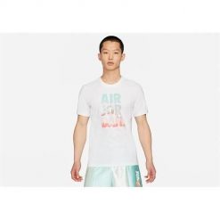 Koszulka sportowa męska Nike Air Jordan Jumpman Classics Graphic. Białe buty sportowe męskie Nike, m, bez wzorów, bez kołnierzyka, bez ramiączek. Za 236.00 zł.