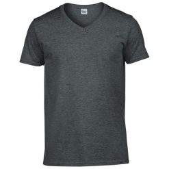 Męska Koszulka Krótki Rękaw Soft Style. Szare koszulki sportowe męskie Gildan, m, bez wzorów, bez kołnierzyka, bez ramiączek, trekkingowe. Za 36.99 zł.
