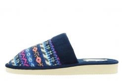 METEOR 071 SWETER NORWESKI granatowy, kapcie damskie. Niebieskie kapcie damskie Meteor, bez wzorów. Za 47.99 zł.