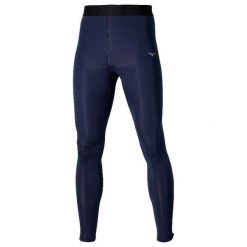 Legginsy Mizuno Core Impluse. Niebieskie legginsy sportowe męskie Mizuno, bez wzorów, trekkingowe. Za 293.50 zł.