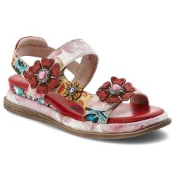 Sandały damskie Artiker, cholewka z materiału tekstylnego regulowane paski z zapięciem na rzep, czerwone, 58C1024. Czerwone klapki damskie Artiker, bez wzorów. Za 309.00 zł.